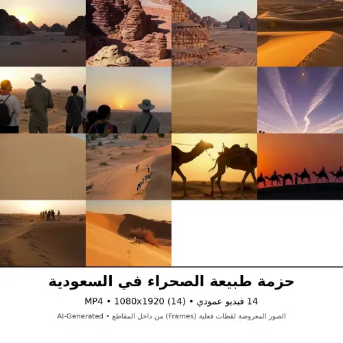 حزمة الطبيعة الصحراوية السعودية – 14 فيديو ستوك عمودي (HD)